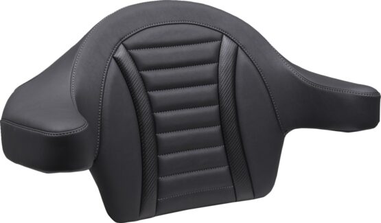 Mustang Deluxe Touring Extended Passenger Arm Backrest Black Gray Stitch