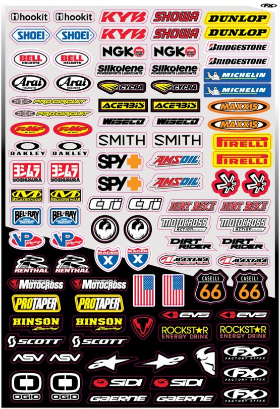 Factory Effex Micro Sponsor Sticker Kit Decals - Multicolor