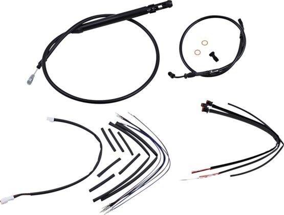 Extended Black Control Cable Kit For 14" T-Bar Handlebars - Image 2