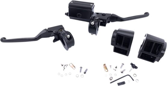 Drag Specialties Handlebar Control Kit Black Matte Harley For 84-95 Models