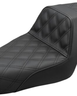 Step-Up Lattice Stitched 2-Up Seat - Black