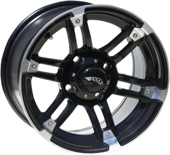 AMS Roll'n 104 14x7 Wheel Black Machined Gloss 4/110