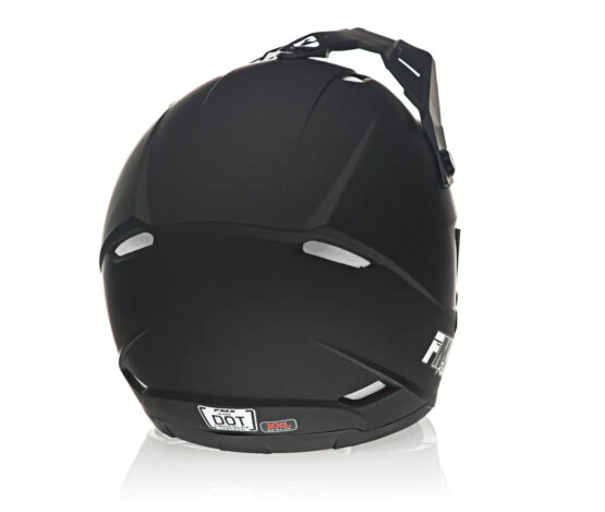 FMX N-600 Medium Motocross Helmet, Matte Black, Double D Closure, DOT Approved - Image 3
