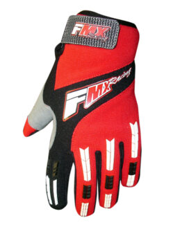 FMX Zaca MX Gloves Red/White/Black - Unisex Small Textile
