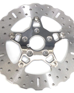 5 Button Contour Floating Wide Band Brake Rotor - Polished Center