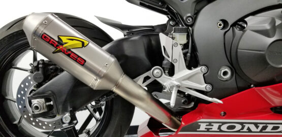 Graves Cat Back Slip-On Exhaust Silver Fits 17-19 Honda CBR1000RR - Image 4
