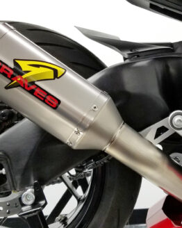 Graves Cat Back Slip-On Exhaust Silver Fits 17-19 Honda CBR1000RR