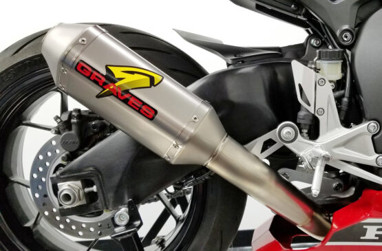 Graves Cat Back Slip-On Exhaust Silver Fits 17-19 Honda CBR1000RR