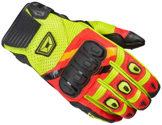 Cortech Manix ST Motorcycle Gloves Red Hi-Viz Medium