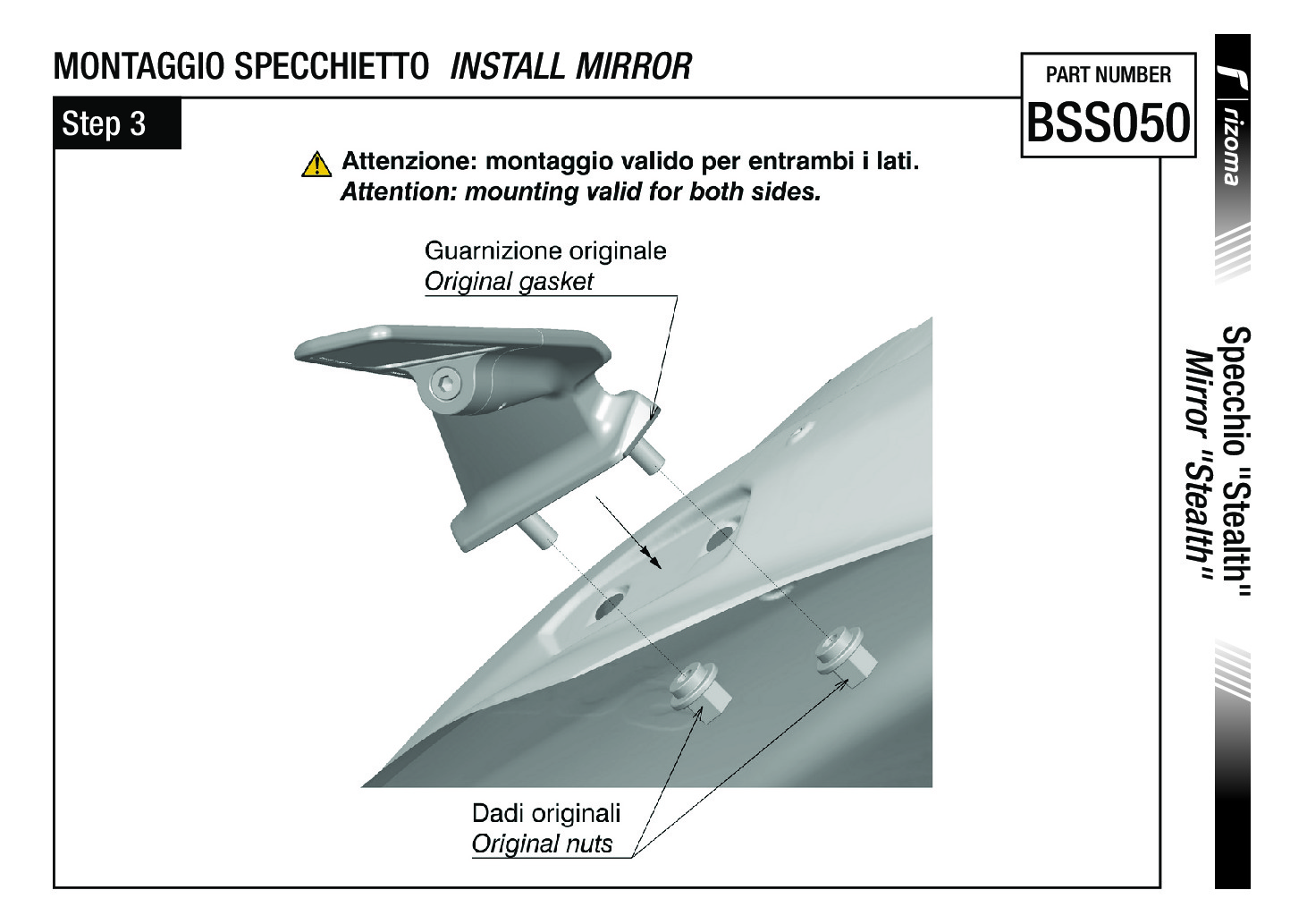 Rizoma Black Stealth Winglet Mirrors Pair Fits 19-23 Suzuki GSXR1000 - Image 9