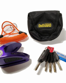 On Guard Boxer Purple Disc Lock 10mm Pin with Pouch & Reminder