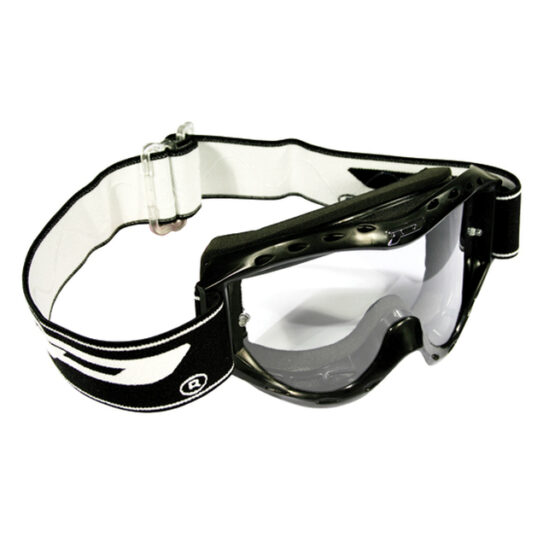 3101 Black Atzaki Youth MX Goggles - Clear Lens - Image 2