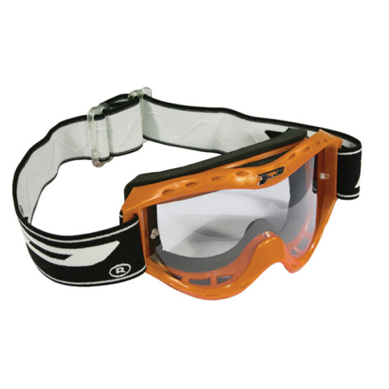 3101 Orange Atzaki Youth MX Goggles - Clear Lens - Image 2