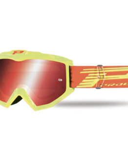 3201 Atzaki MX Goggles - Yellow Frame w/ Multilayer Orange Iridium Lens