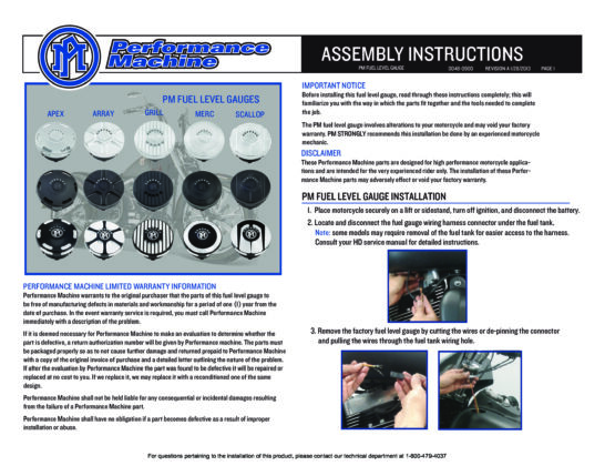 LED Fuel Gauge Apex Black Ops by Performance Machine - Image 2