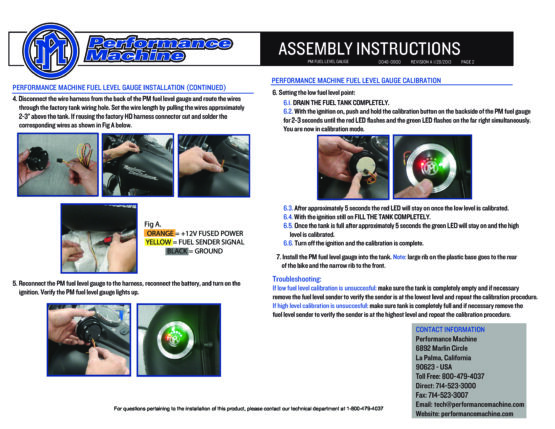 LED Fuel Gauge Apex Black Ops by Performance Machine - Image 3