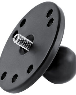Ram Adapter - 2.5" Round Base w/ 1" Ball & 1/4"-20 Threaded Post IN BAG