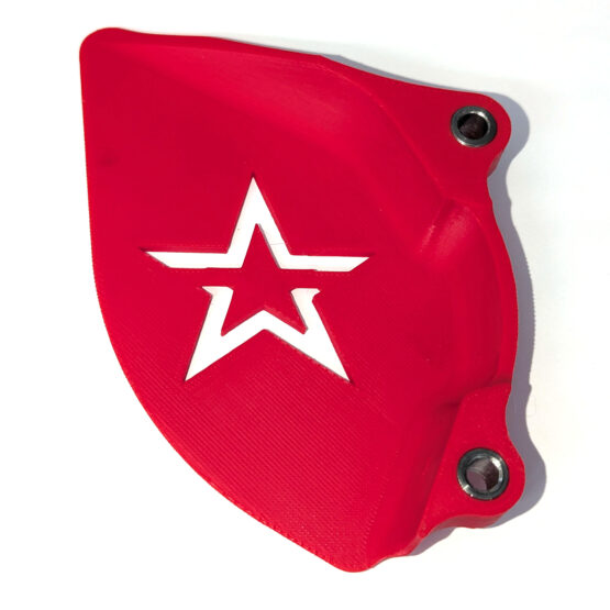 Full Coverage Red Front Sprocket Cover - Image 2