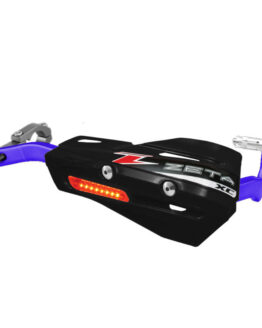 Drop Handguard Handlebar Armor / XC Flasher Protector Kit 1-1/8" Black / Blue