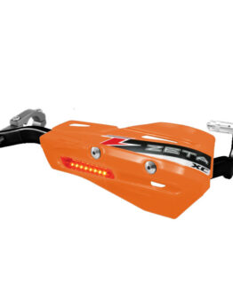 Drop Handguard Handlebar Armor / XC Flasher Protector Kit 1-1/8" Orange / Black