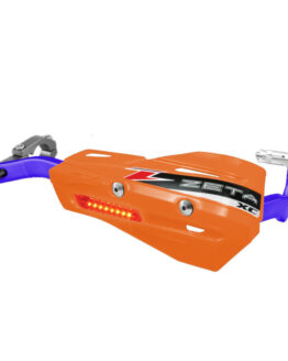 Drop Handguard Handlebar Armor / XC Flasher Protector Kit 1-1/8" Orange / Blue