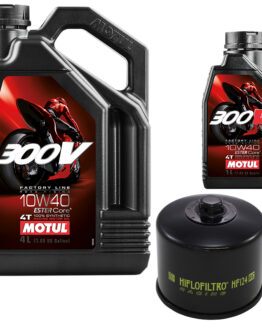 Motul 300V 10W40 Oil Change Kit w/ Filter For Kawasaki H2/H2R