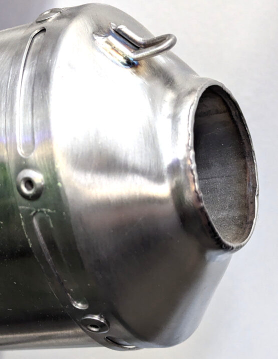 Stainless Steel Universal Muffler - 52mm Inlet w/ Spring Loop - Image 4