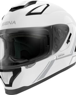 White Stryker Full Face Helmet w/ Mesh Intercom - 2XL
