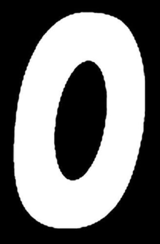 #0 7" Tall White "SX" Stick-On Race Numbers - 3 Pack