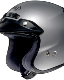 RJ Platinum R Light Silver 3/4 Open-Face Motorcycle Helmet Medium