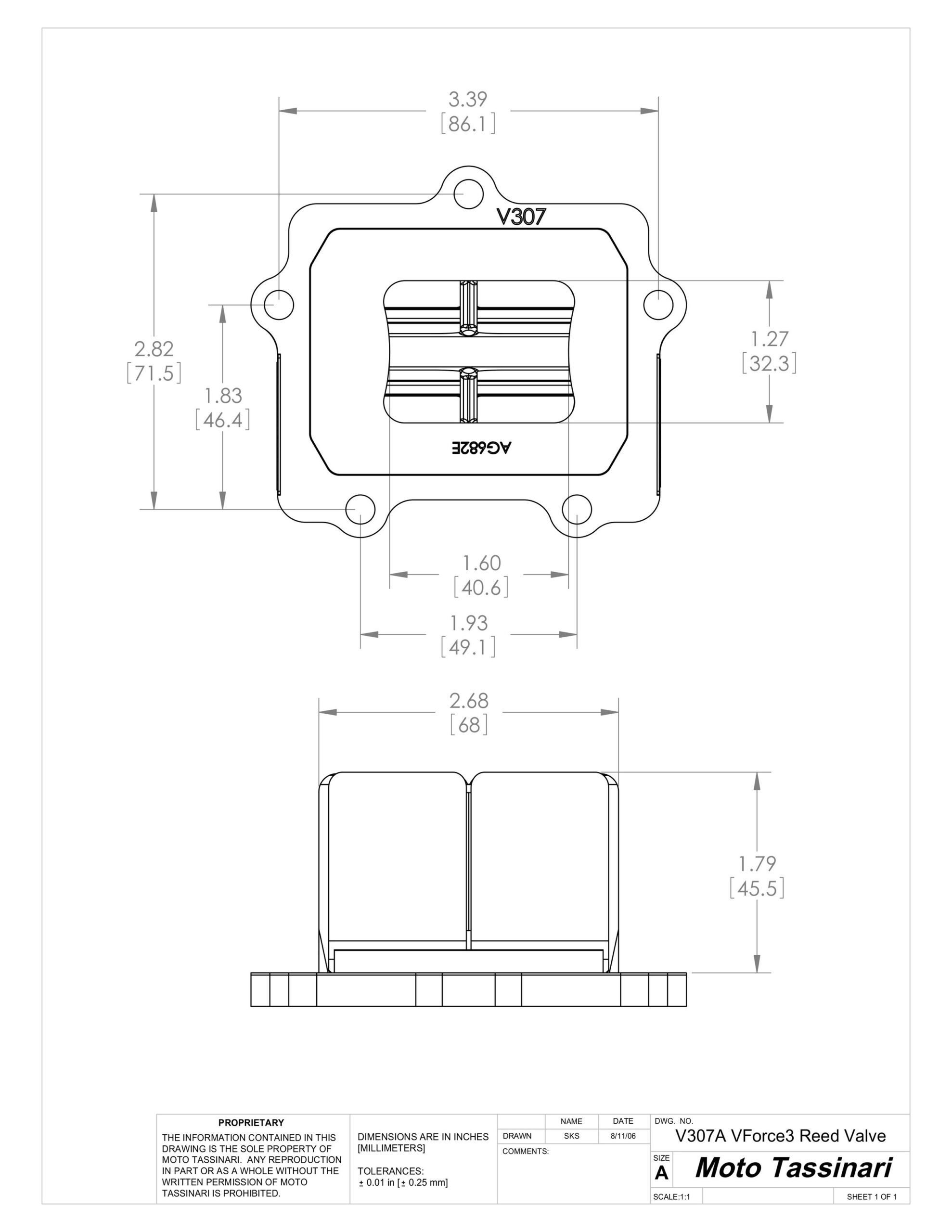 Moto Tassinari VForce3 Reed Valve Kit Fits 97-19 YZ250, 96-08 RM250 - Image 3