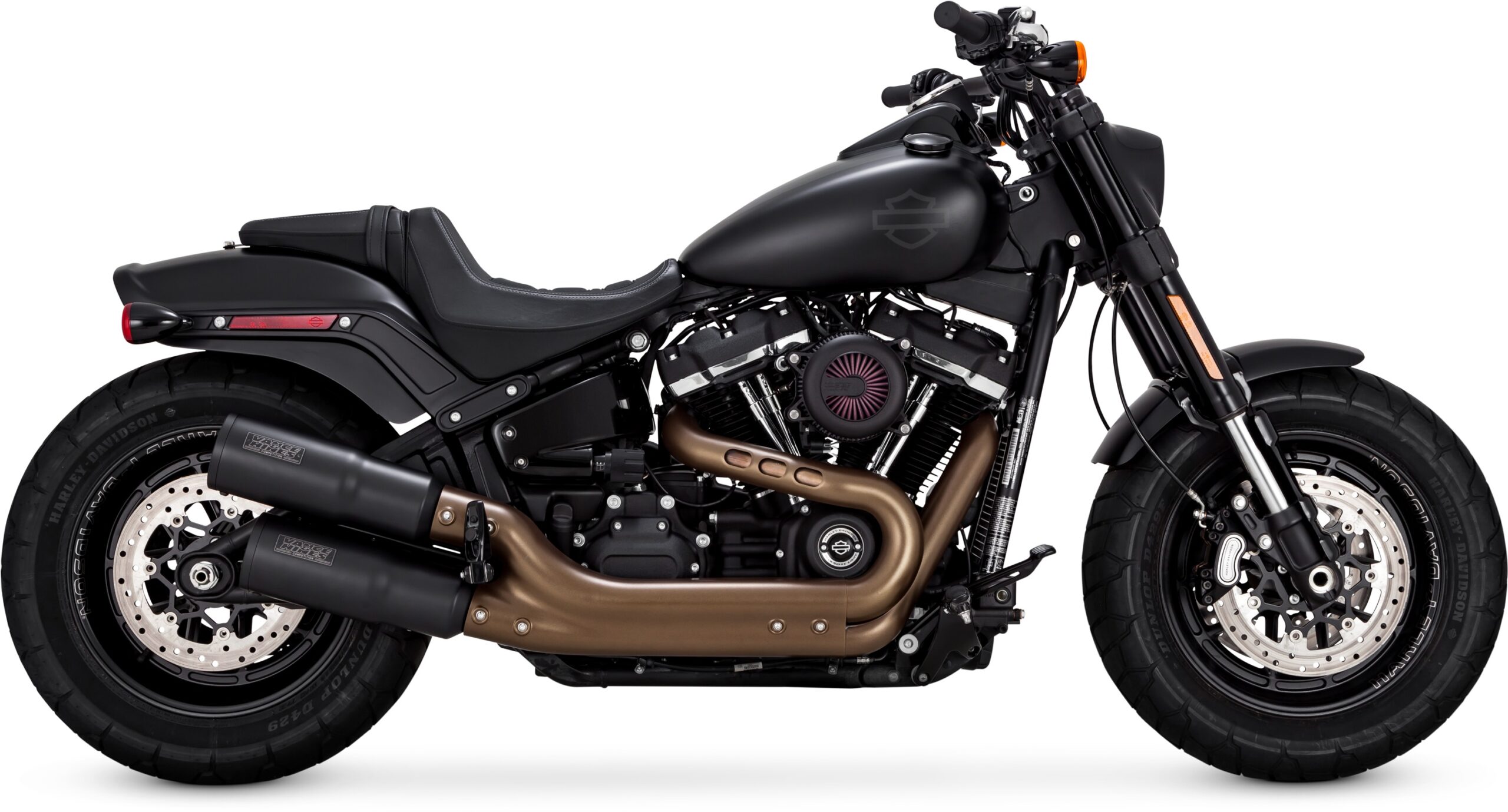 Hi-Ouput Black Slip on Exhaust Mufflers - Image 2