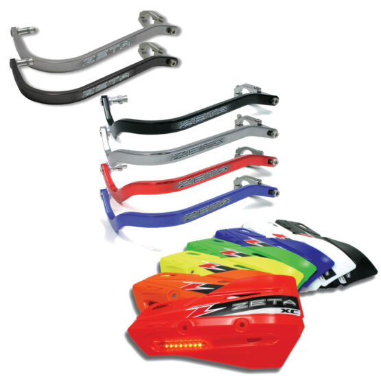 Drop Handguard Handlebar Armor / XC Flasher Protector Kit 7/8" Orange / Red - Image 2