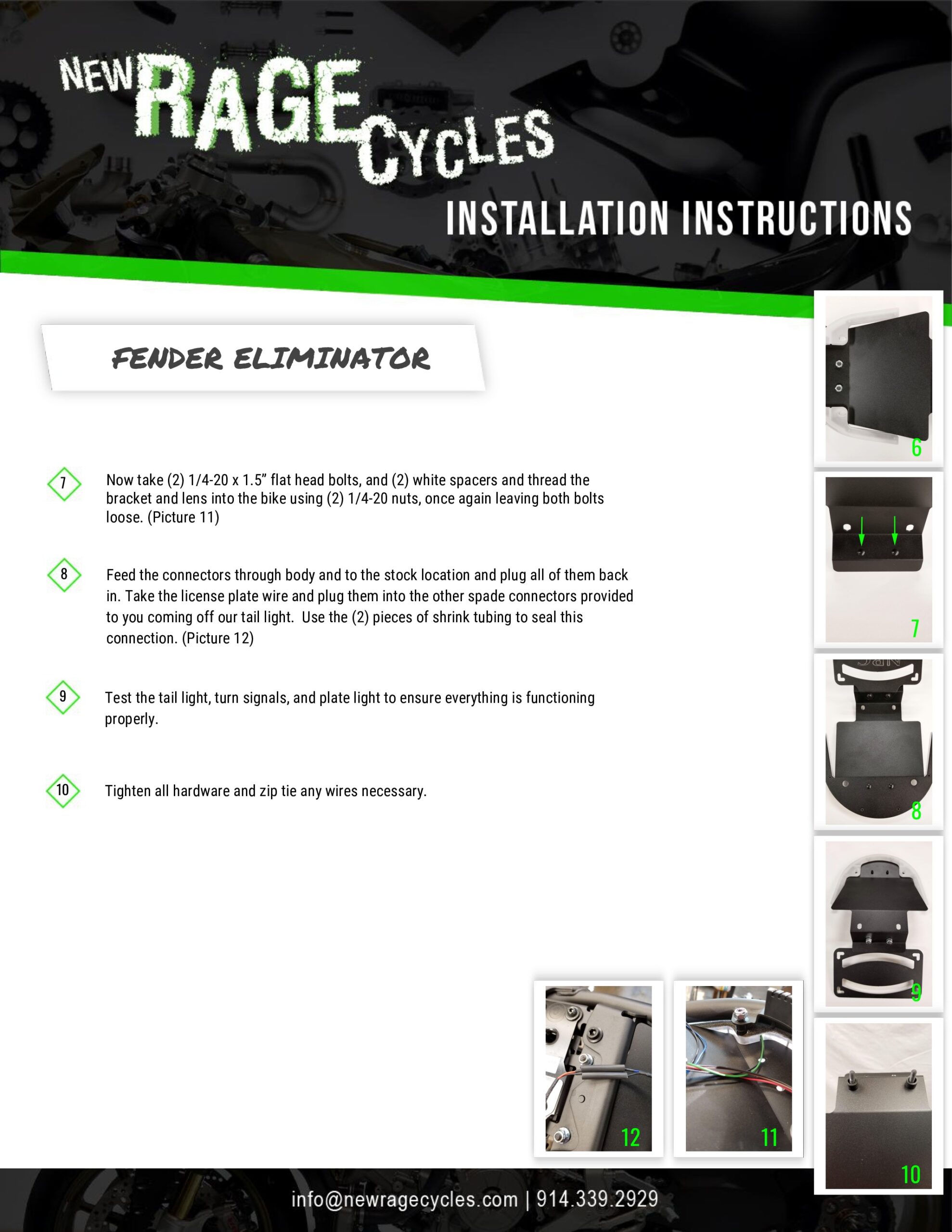 Fender Eliminator w/ Tail Light & Signals - Image 10