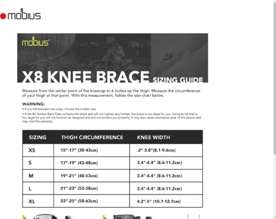 Mobius X8 Knee Brace White/Yellow Small Adult Knee Brace - Image 4