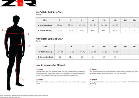 Z1R 2-Piece Rain Suit Black 4XL Waterproof Riding Set - Image 3
