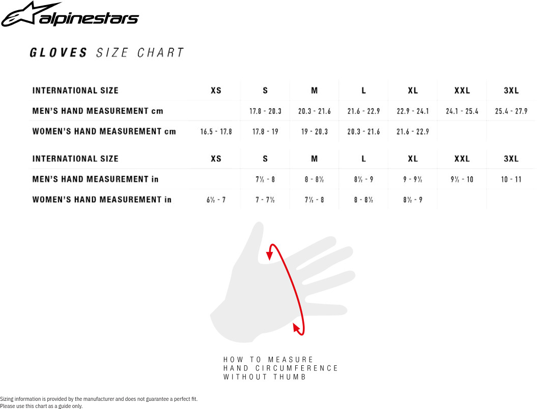 Alpinestars Honda SMX Z Drystar Gloves Black/Red Men's Large - Image 3
