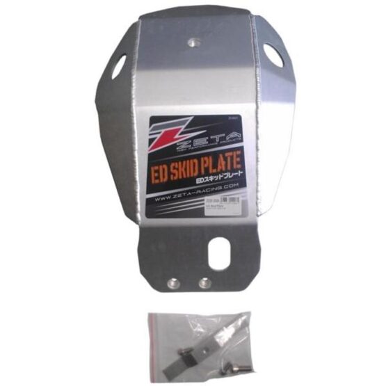 Zeta Aluminum Enduro ED Skid Plate Silver Bolt-On Fits 07-10 KTM 250