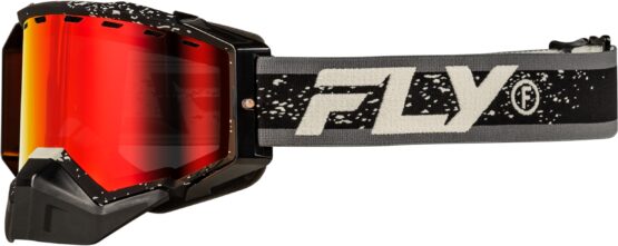 Fly Racing Zone Snow Goggle Black/Grey Red Mirror Lens