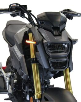 New Rage Cycles Front LED Turn Signals Black Fits 13-20 Honda Grom