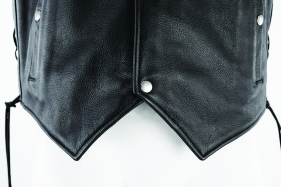 Kuryakyn Old Skool Leather Vest Black Large Men's - Image 9