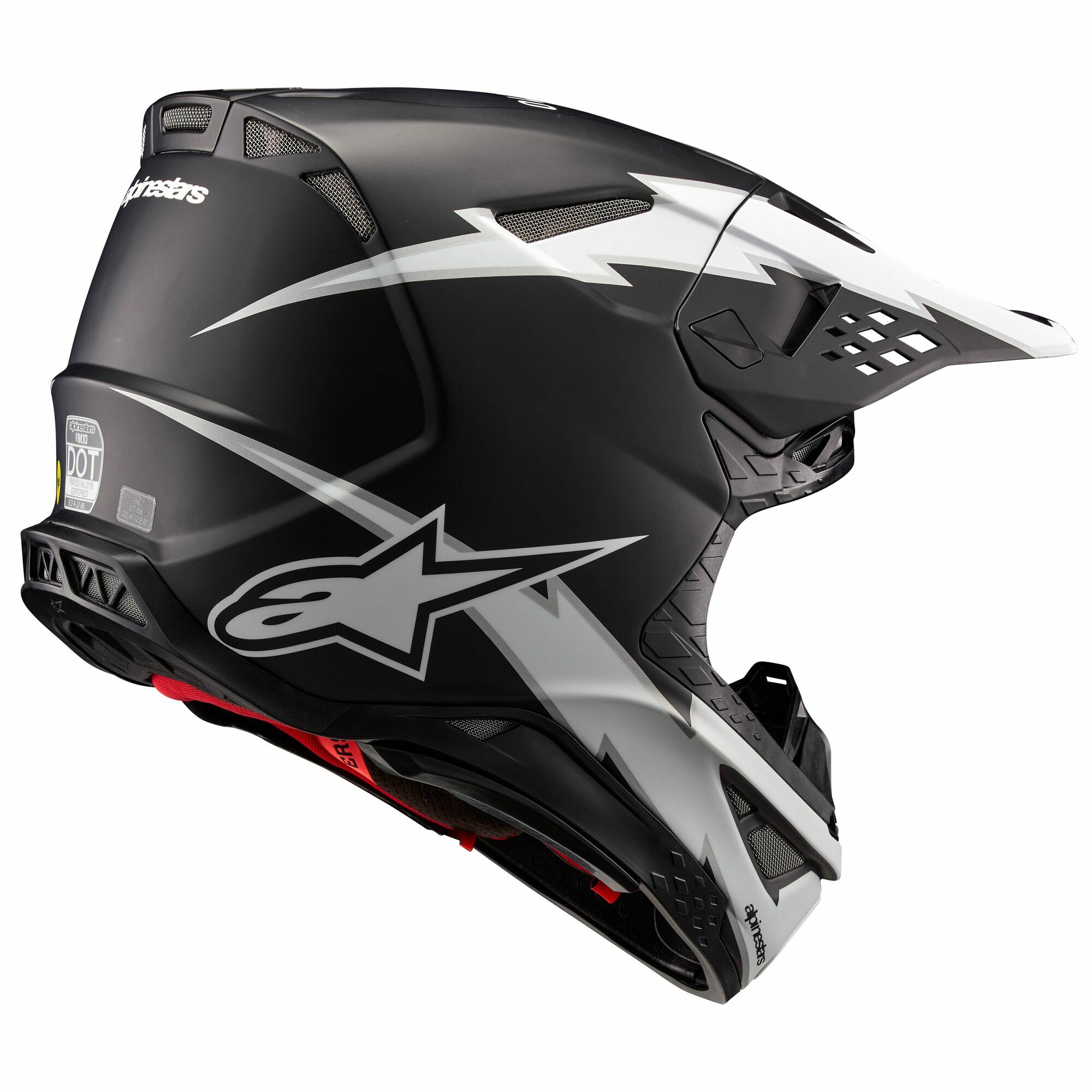 Alpinestars Supertech M10 Ampress MX Helmet MIPS Matte Black/White XL - Image 6