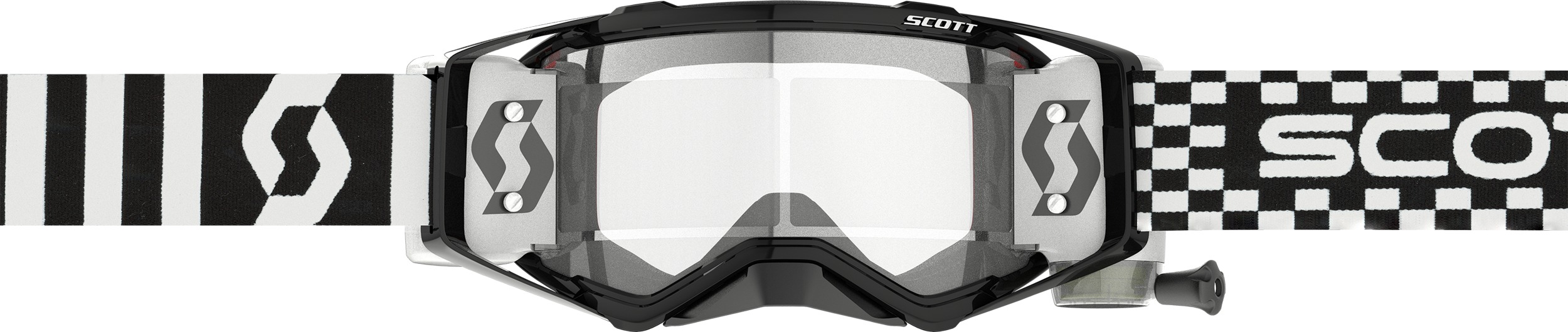 Scott Prospect Goggle w/ WFS Roll-Offs - Black & White W/ Clear Works Lens - Image 3