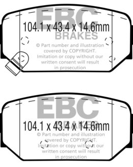 EBC Redstuff Rear Ceramic Brake Pads Fits 2017+ Mazda 3 2.0L