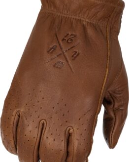 Highway 21 Louie Perforated Gloves Brown X-Small
