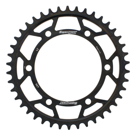 Supersprox Steel Rear Sprocket 42T 530 Black Fits 90-06 Kawasaki, 96-07 Suzuki