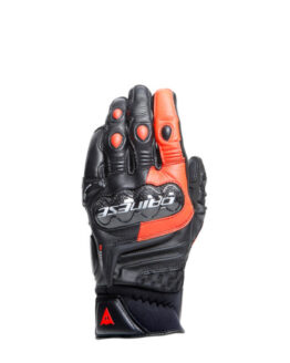 Dainese Carbon 4 Short Leather Gloves Black/Red - Small