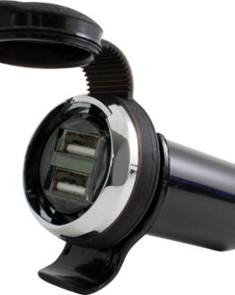 Koso Dual USB Adapter Direct Fit for Harley-Davidson 1992-Up