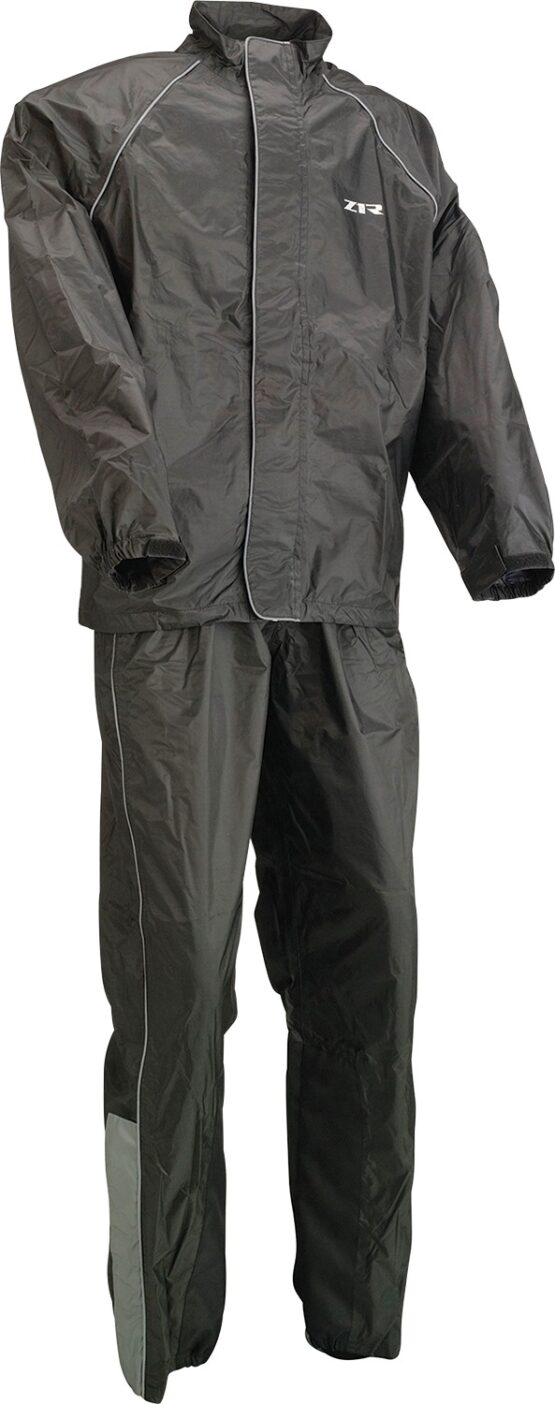 Z1R 2-Piece Rain Suit Black 4XL Waterproof Riding Set