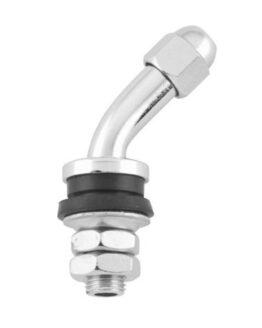 Bikemaster 45° Chrome Valve Stem